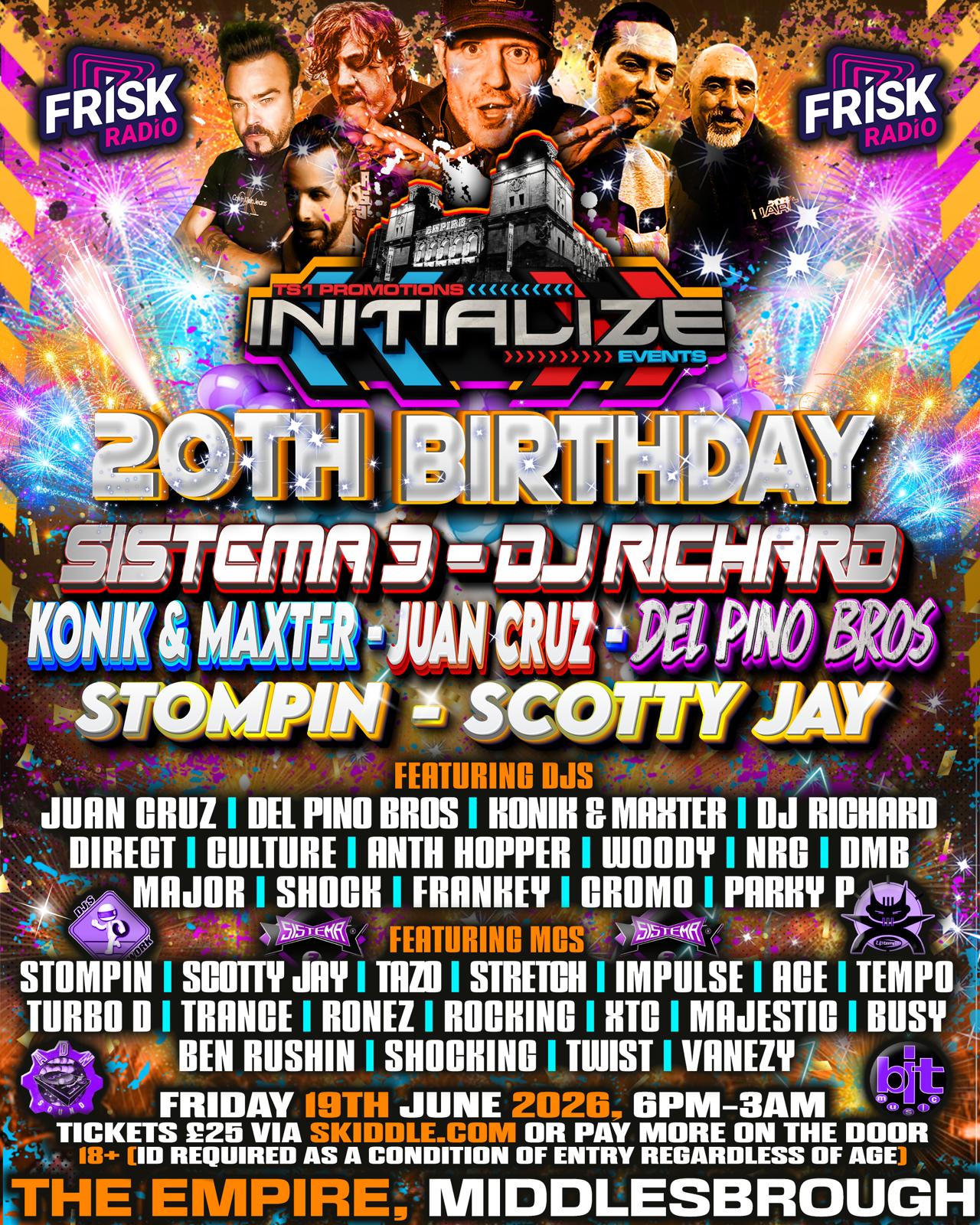 Inicialize 20th Birthday Flyer